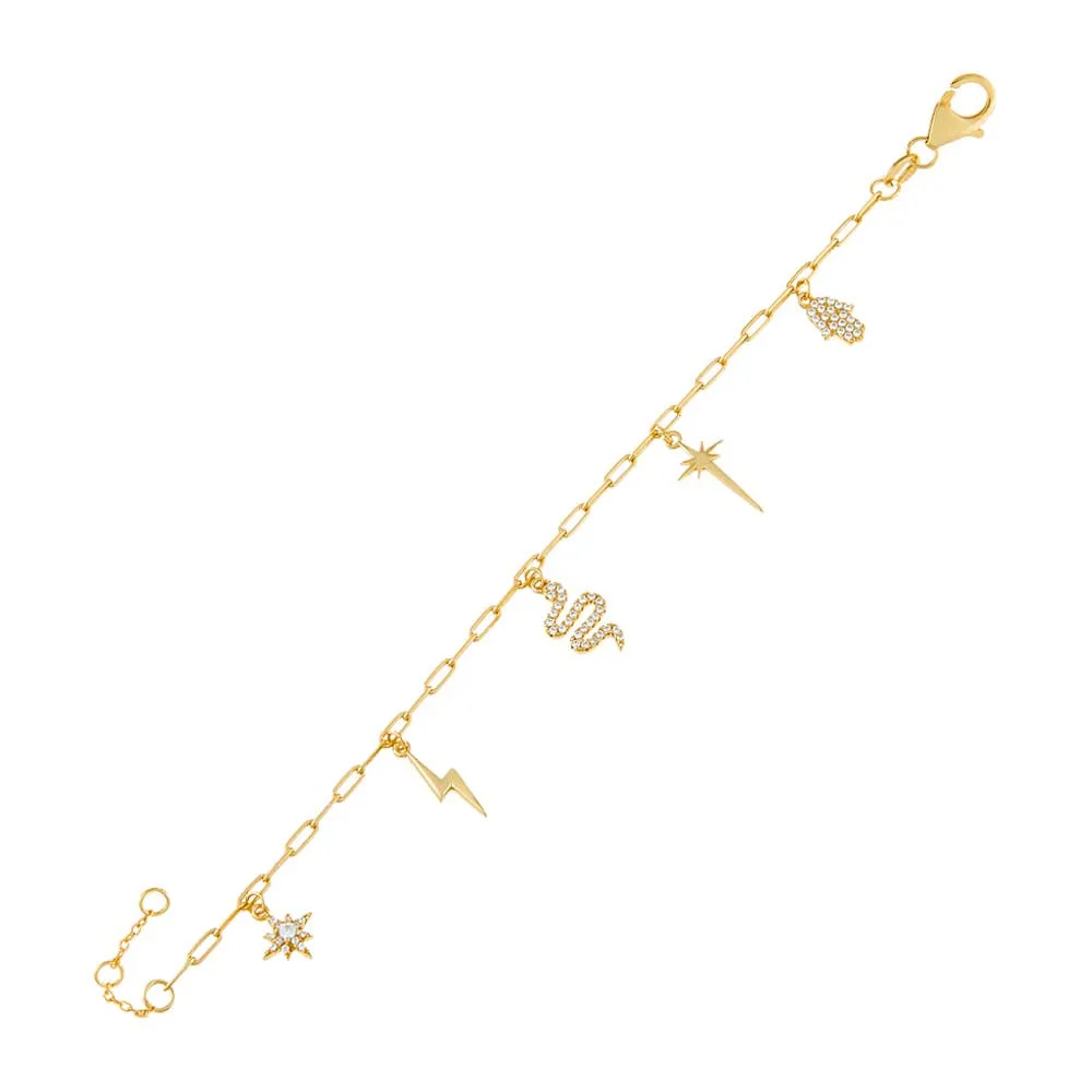 Charm Link Bracelet sold by Adina Eden's