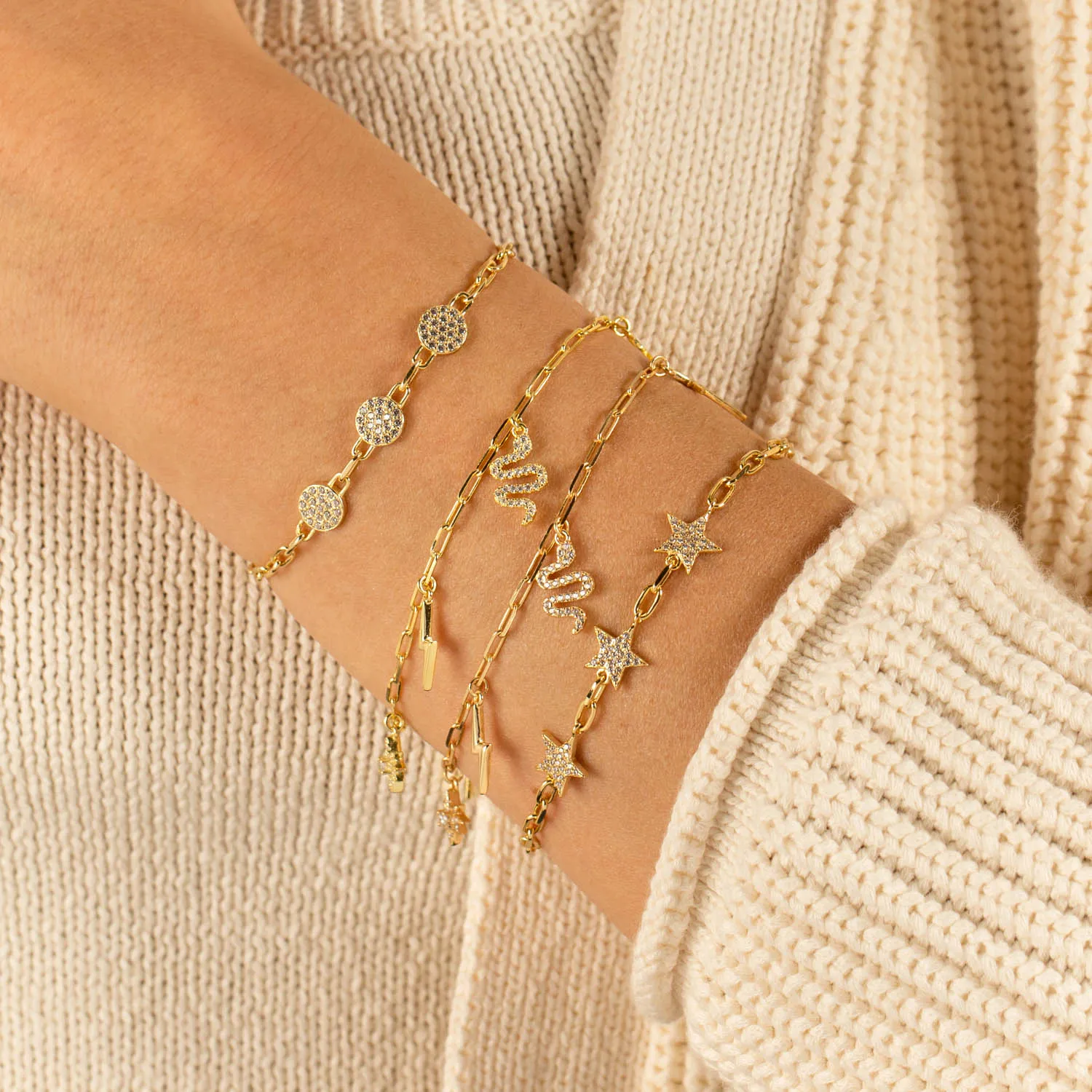 Charm Link Bracelet sold by Adina Eden's product image thumbnail 2