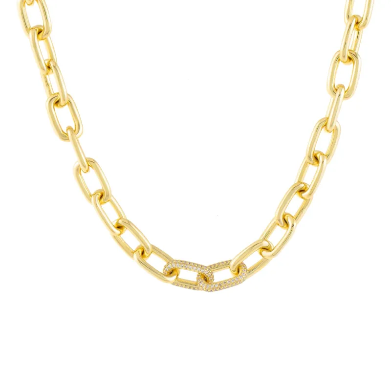 Pavé Chain Necklace sold by Adina Eden's
