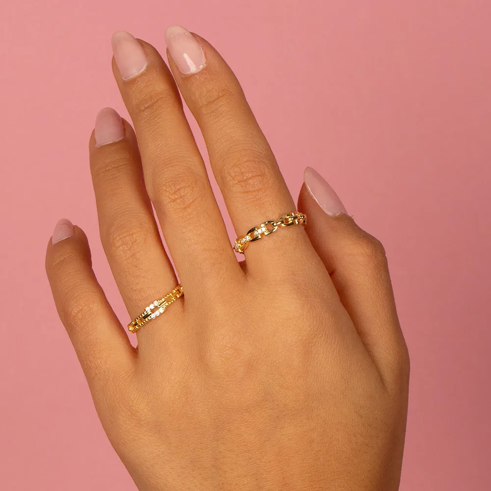 CZ Chain Link Ring sold by Adina Eden's product image thumbnail 2