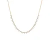 Diamond Round X Baguette Tennis Choker 14K sold by Adina Eden's