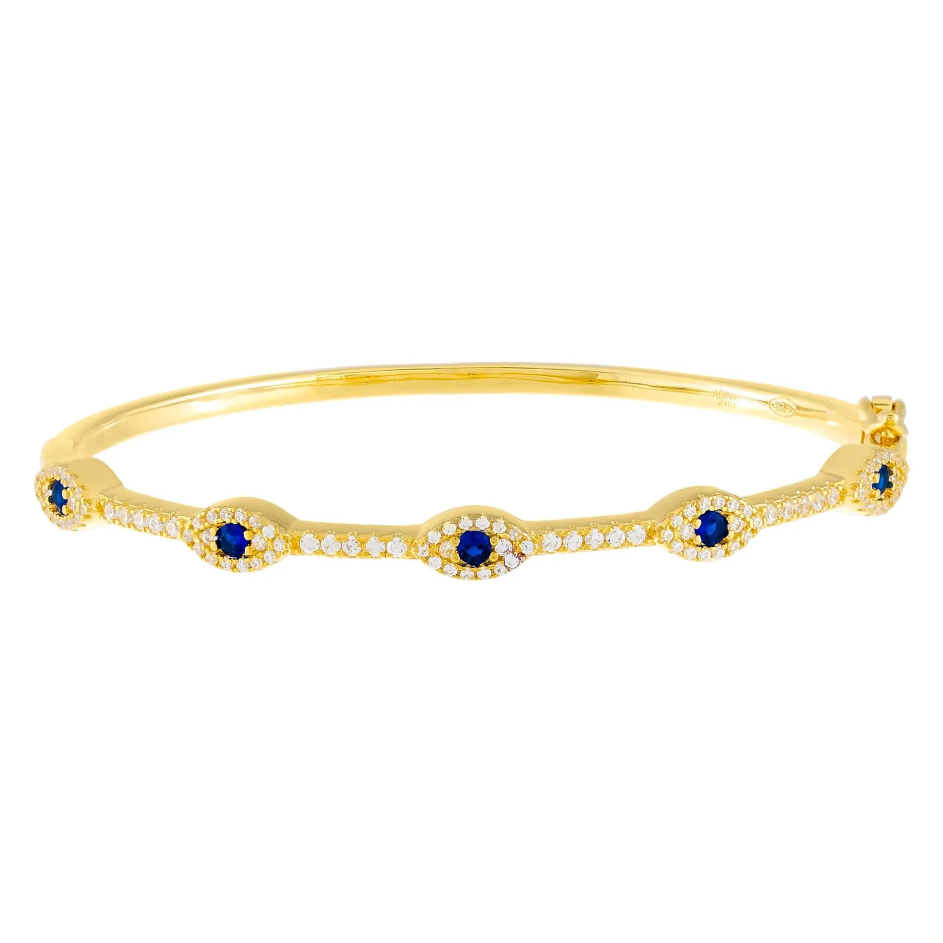 CZ Evil Eye Bangle sold by Adina Eden's product image thumbnail 2