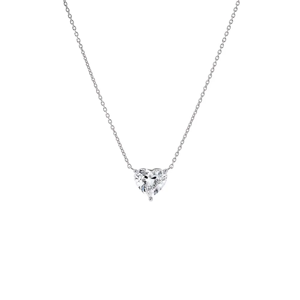 Lab Grown Diamond Heart Solitaire Necklace 14K sold by Adina Eden's product image thumbnail 3
