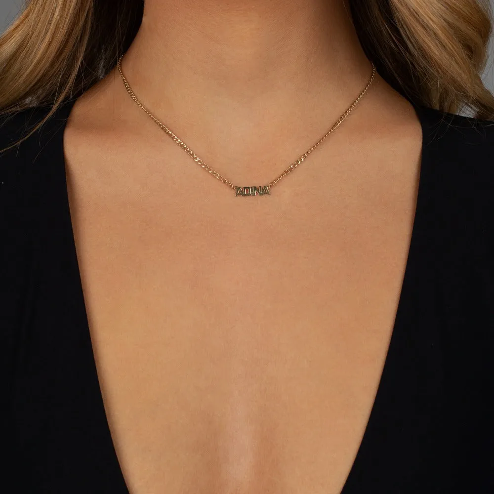 Mini Nameplate Choker 14K sold by Adina Eden's product image thumbnail 2