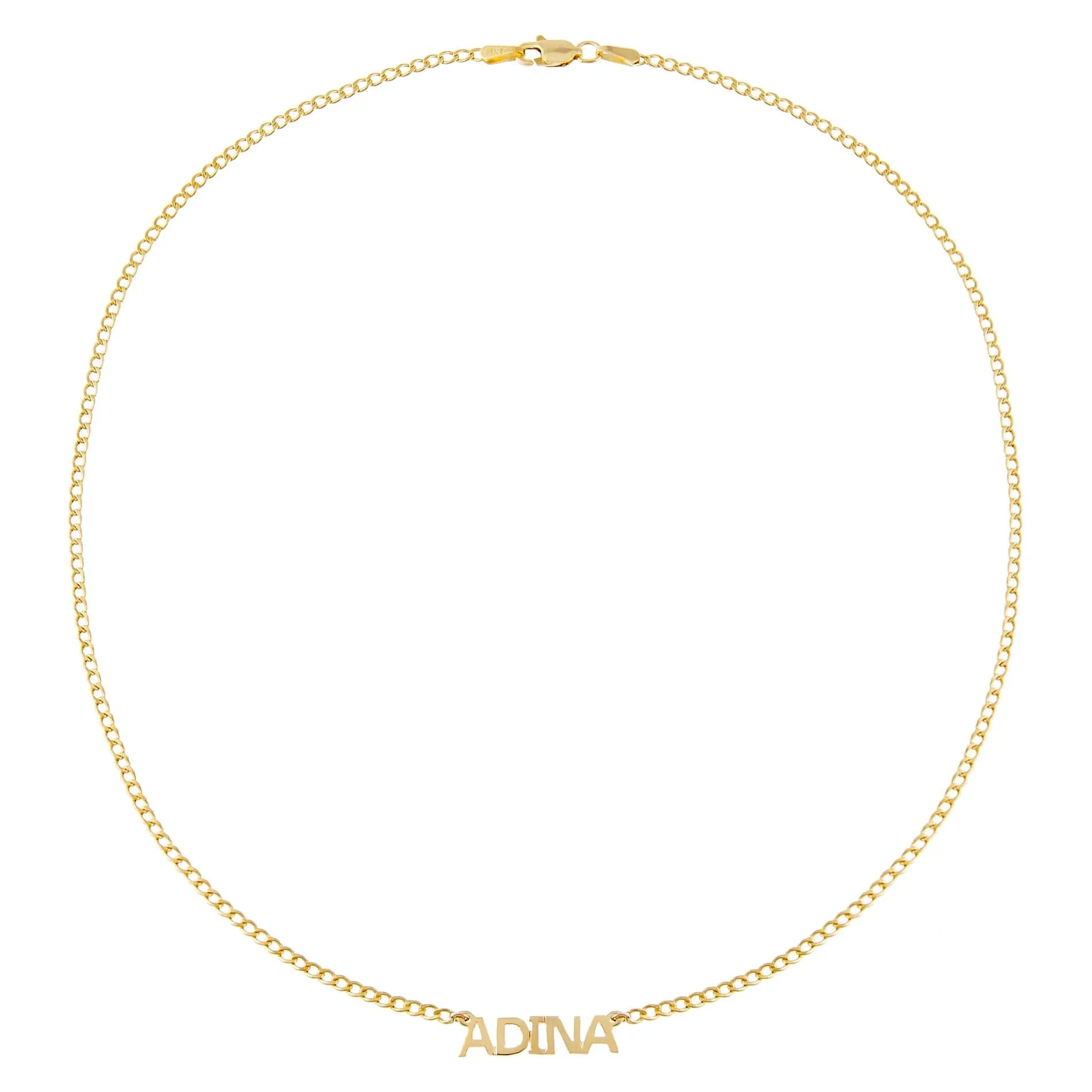 Mini Nameplate Choker 14K sold by Adina Eden's product image thumbnail 4