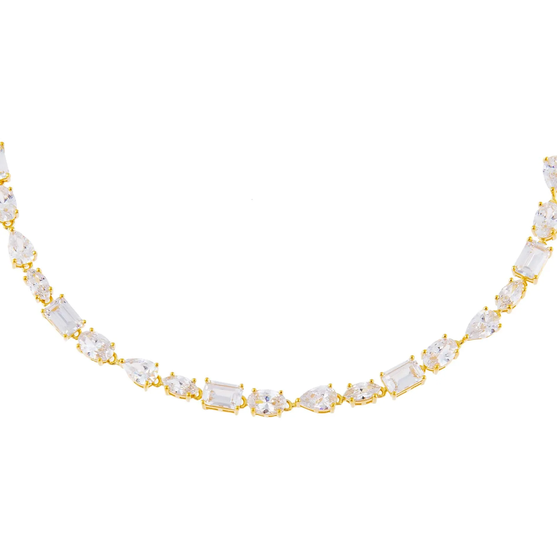 CZ Multi Shape Stone Choker sold by Adina Eden's