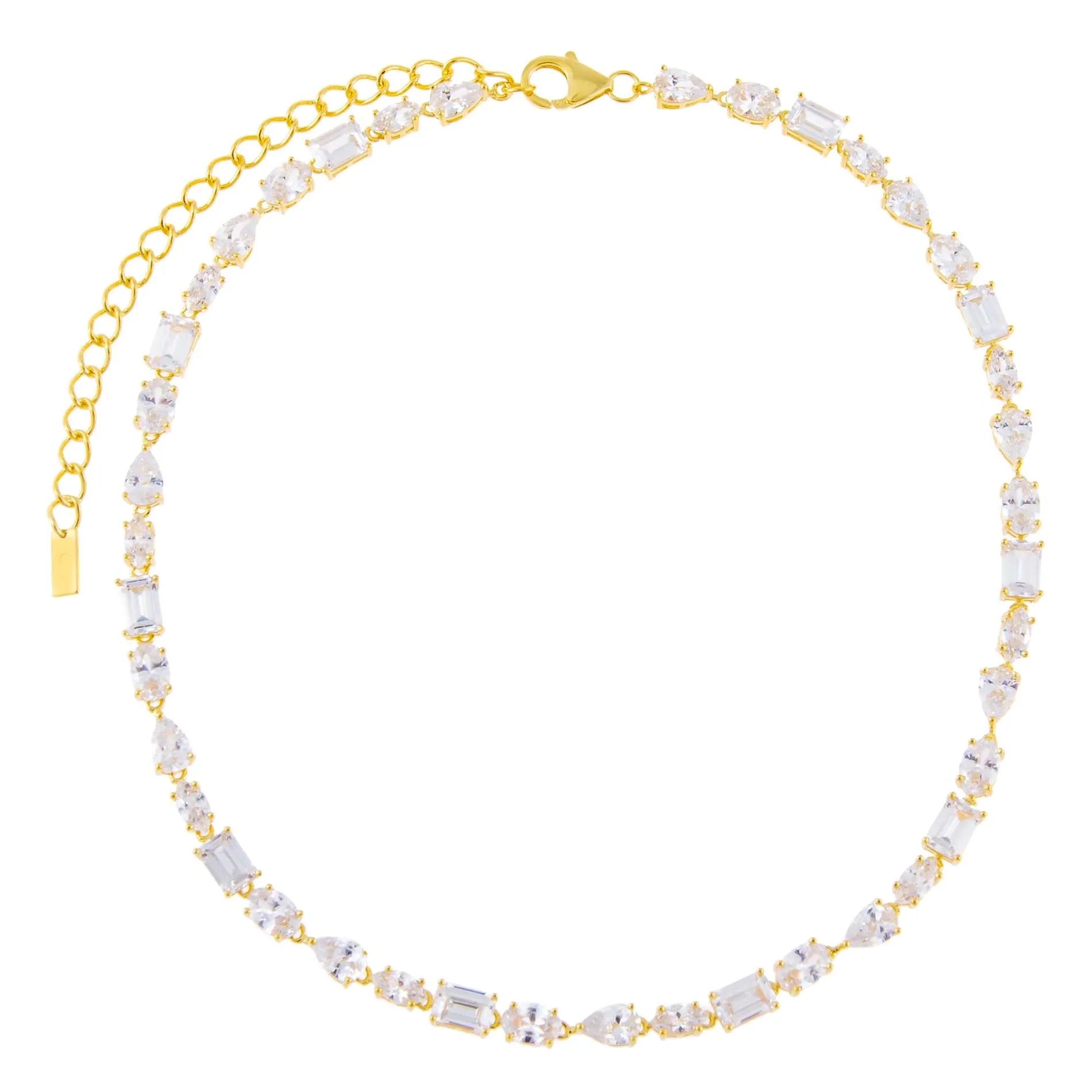 CZ Multi Shape Stone Choker sold by Adina Eden's product image thumbnail 3