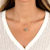 CZ Round Bezel Pendant Necklace sold by Adina Eden's
