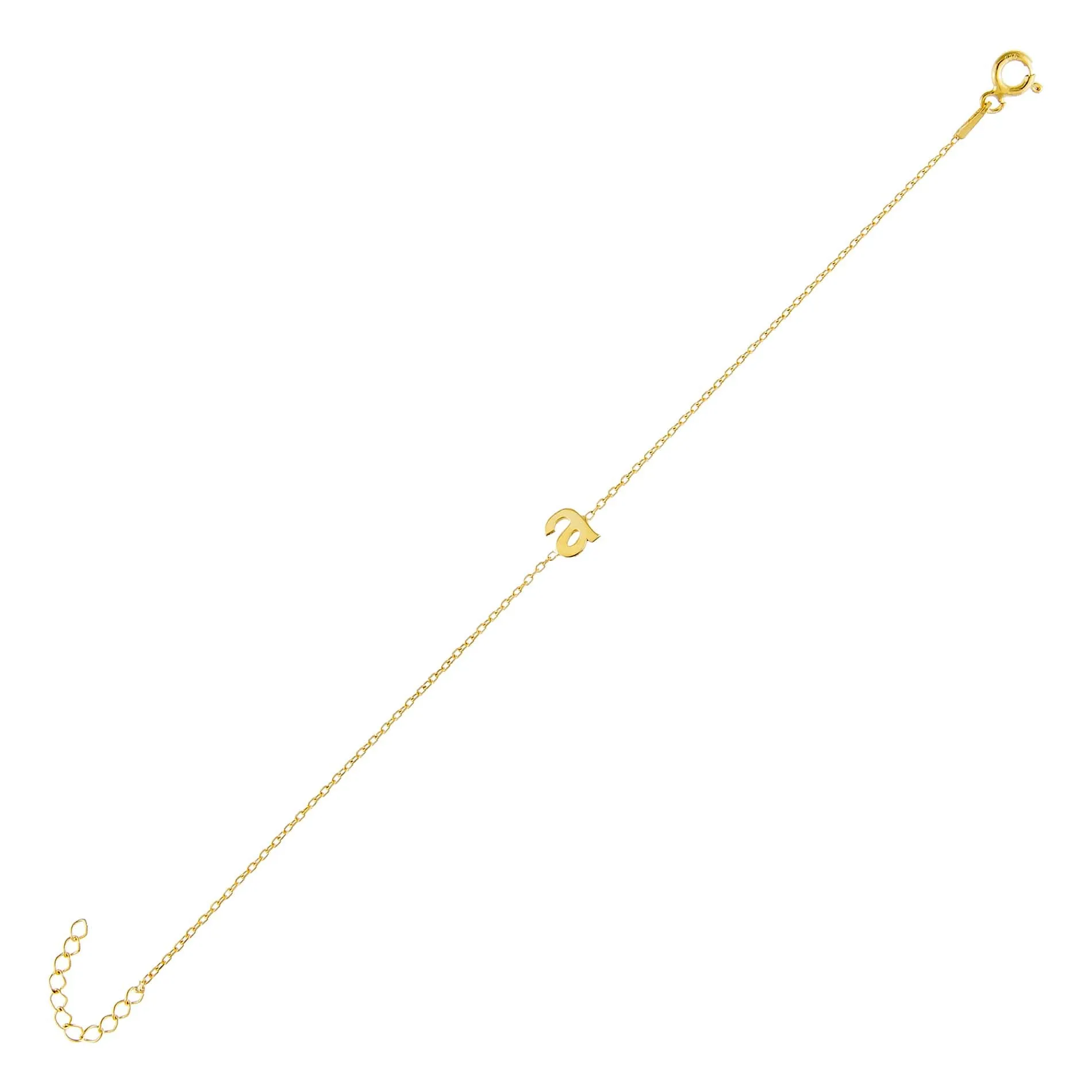 Solid Lowercase Initial Bracelet sold by Adina Eden's