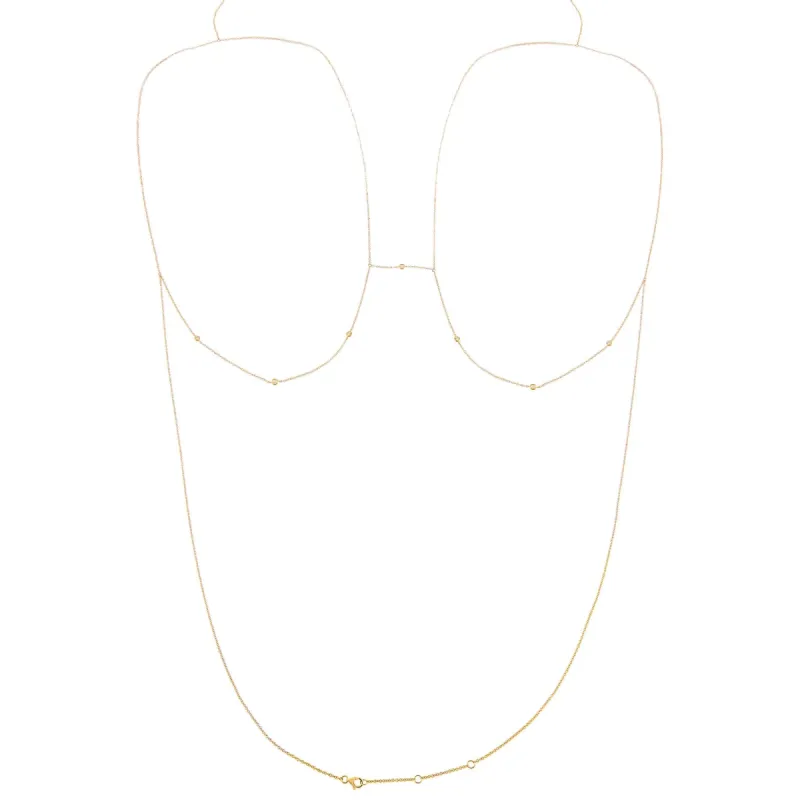 Diamond Bezel Body Chain 14K sold by Adina Eden's