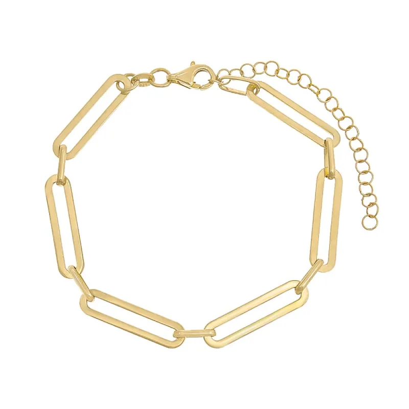 Elongated Paperclip Link Bracelet sold by Adina Eden's
