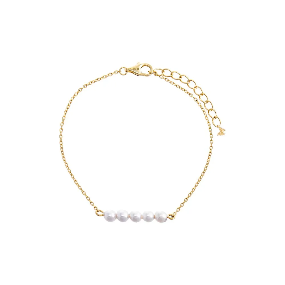 Multi Pearl Bar Bracelet sold by Adina Eden's