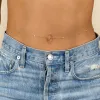 Turquoise Bezel Waist Body Chain 14K sold by Adina Eden's