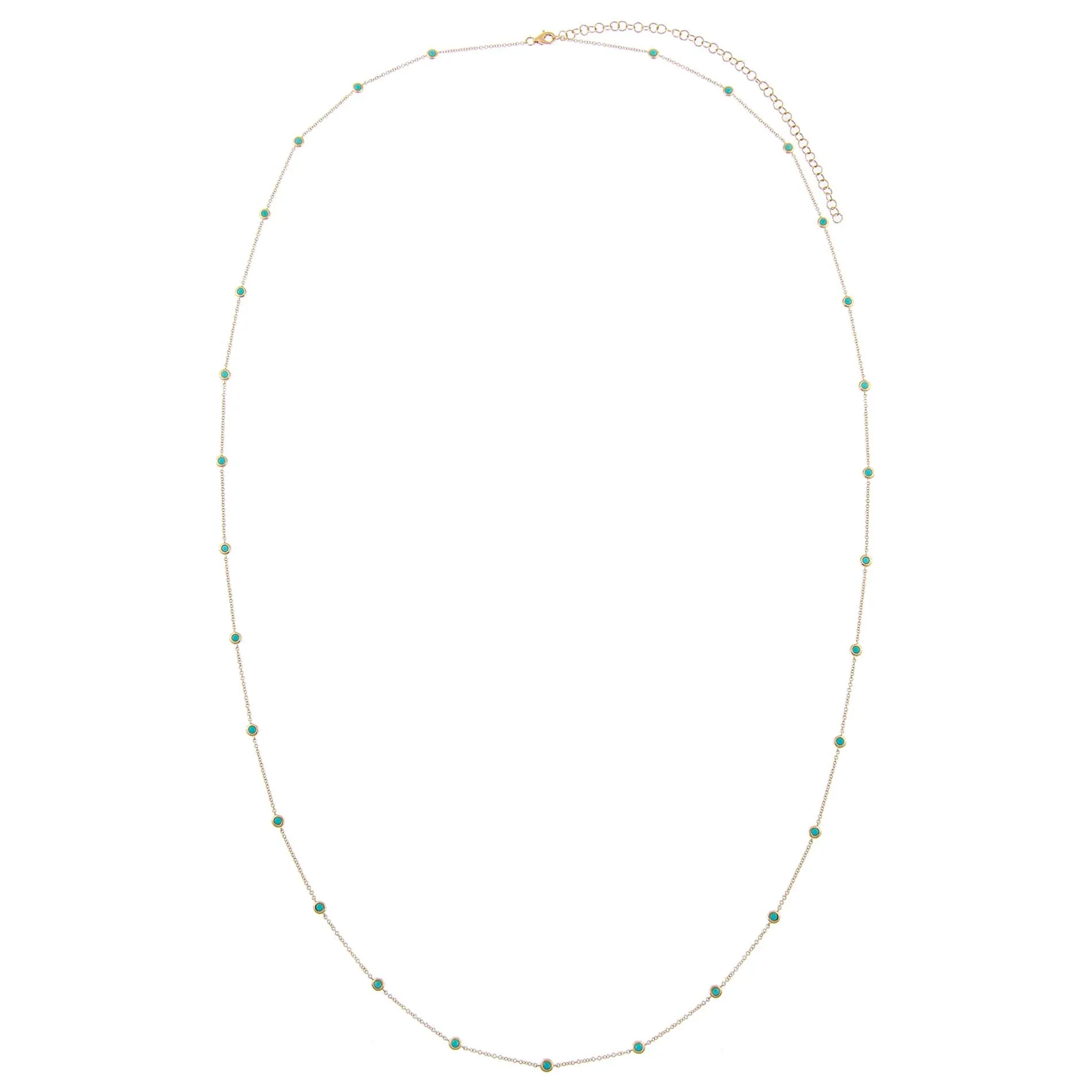 Turquoise Bezel Waist Body Chain 14K sold by Adina Eden's product image thumbnail 5