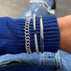 Full Pavé Cuban Chain Bracelet sold by Adina Eden's