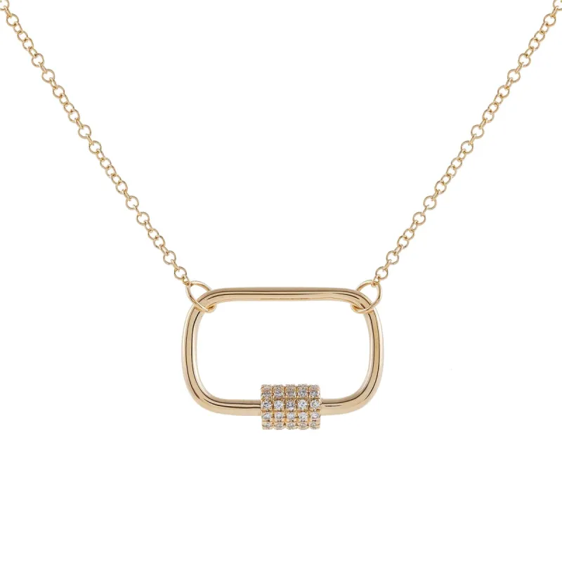 Diamond Dainty Toggle Necklace 14K sold by Adina Eden's