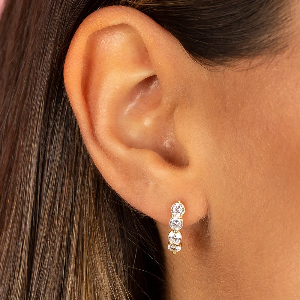 Chunky CZ Stud Earring sold by Adina Eden's product image thumbnail 2