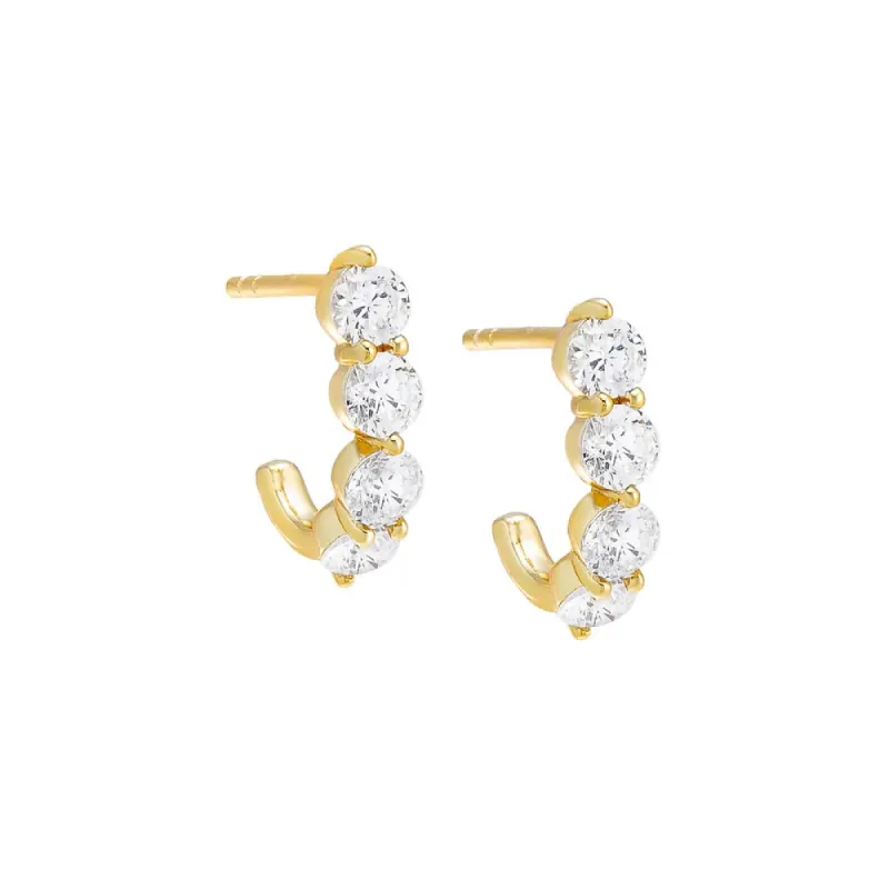 Chunky CZ Stud Earring sold by Adina Eden's