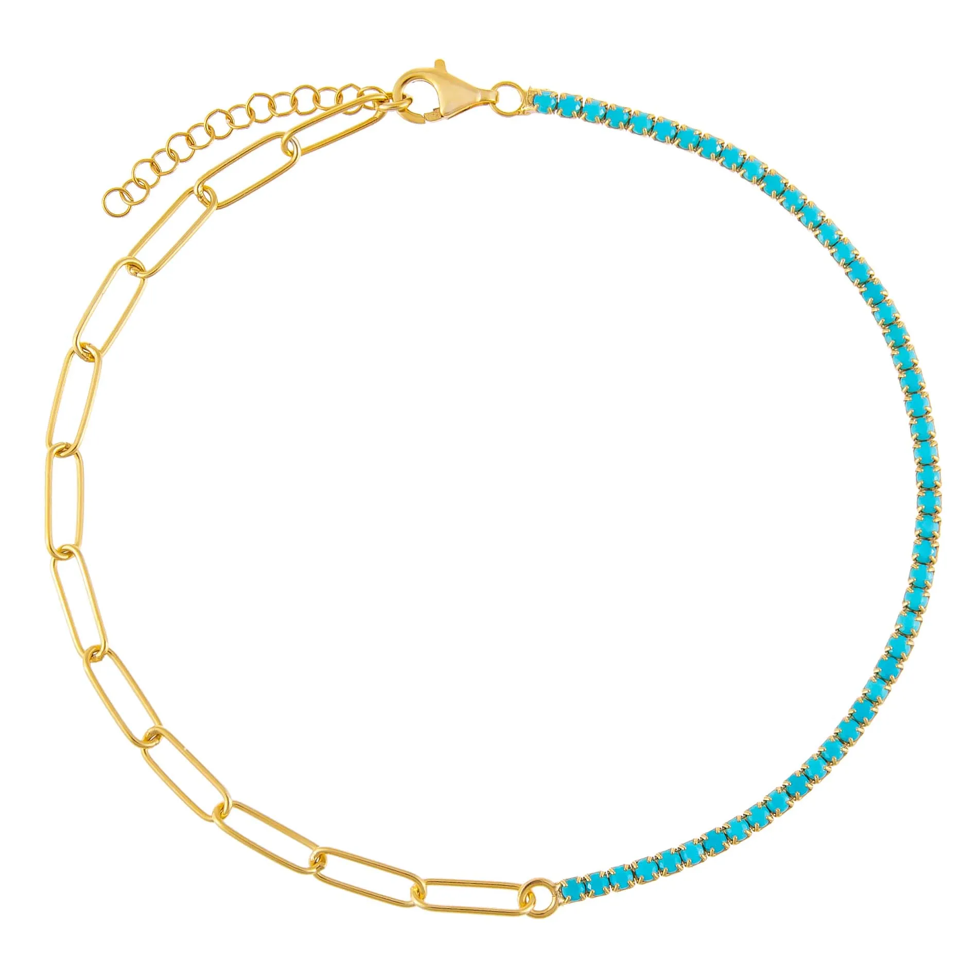 Tennis X Link Anklet sold by Adina Eden's product image thumbnail 2