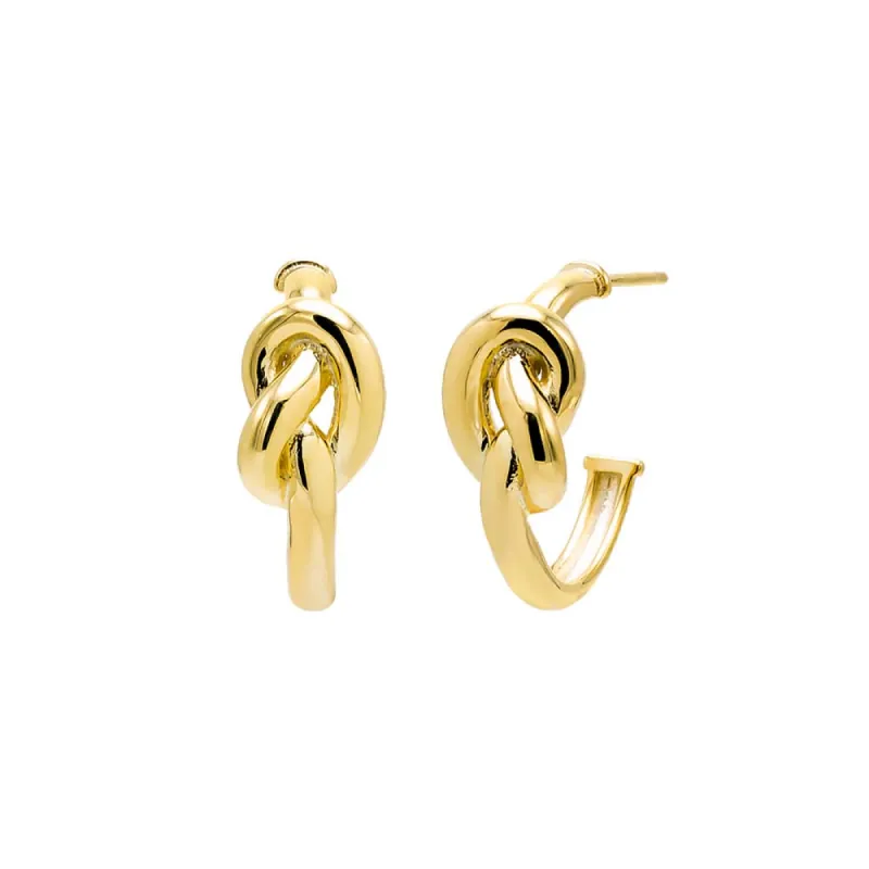 Solid Knot Open Hoop Earring sold by Adina Eden's