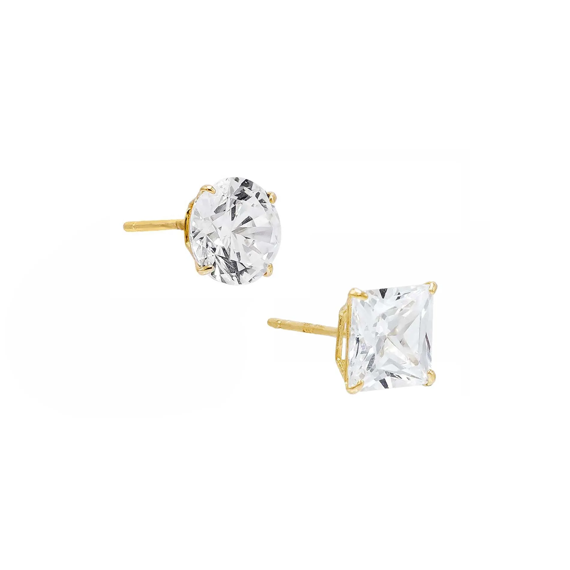 Princess X Solitaire Stud Combo Set 14K sold by Adina Eden's product image thumbnail 2