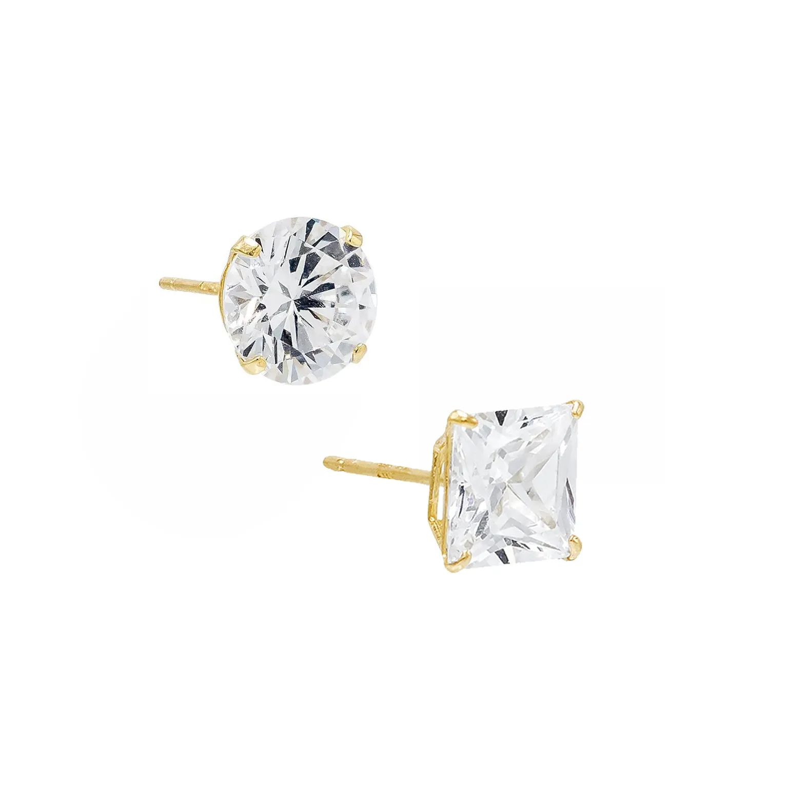 Princess X Solitaire Stud Combo Set 14K sold by Adina Eden's product image thumbnail 3