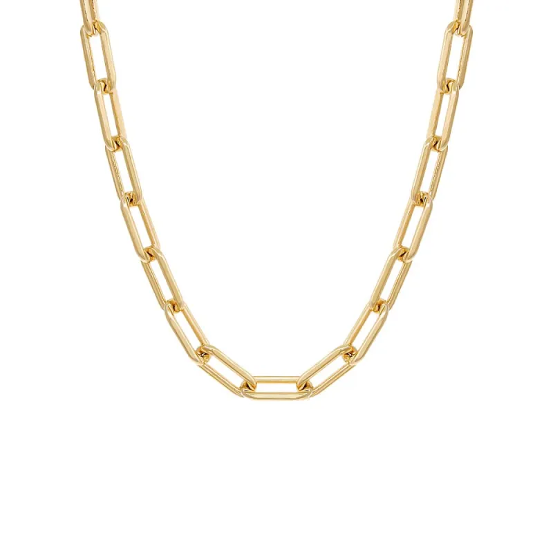 Jumbo Paperclip Link Necklace sold by Adina Eden's