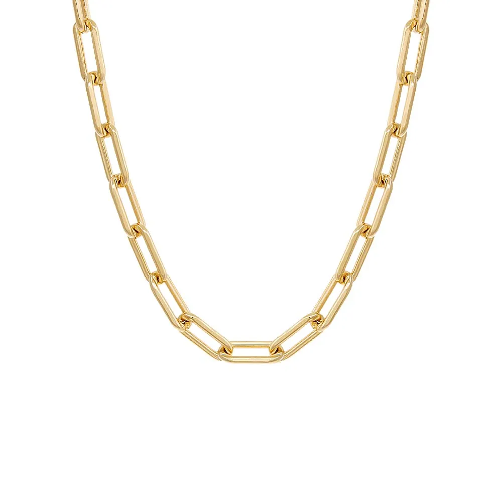 Jumbo Paperclip Link Necklace sold by Adina Eden's