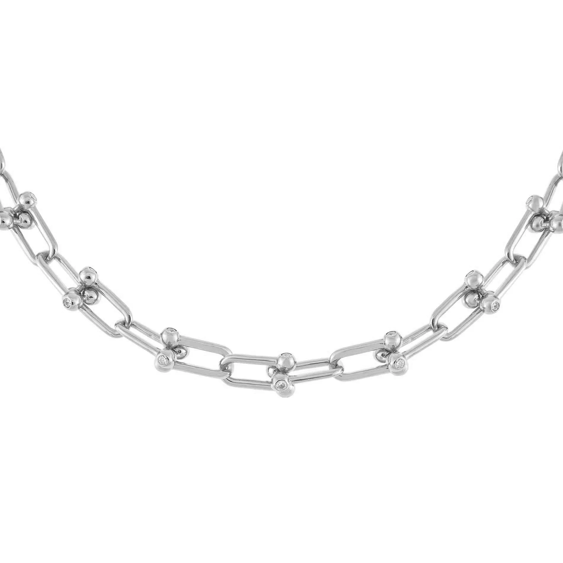 CZ U Chain Link Necklace sold by Adina Eden's product image thumbnail 4