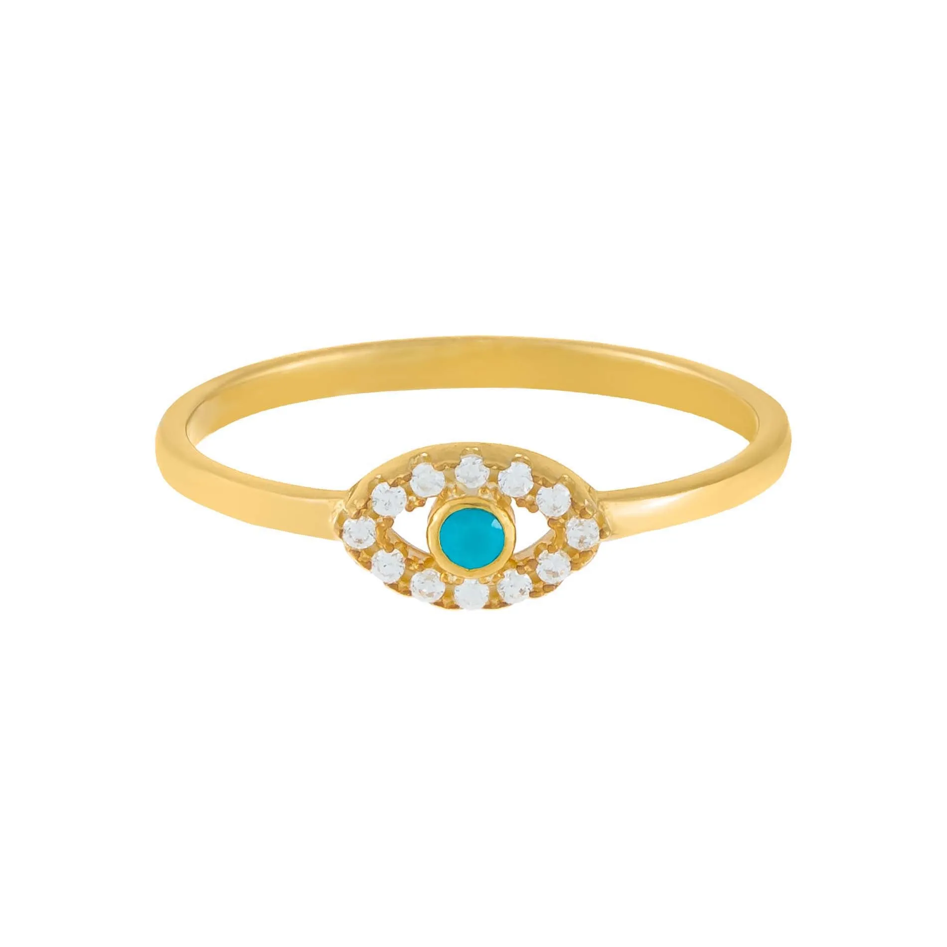 CZ Evil Eye Ring sold by Adina Eden's product image thumbnail 4