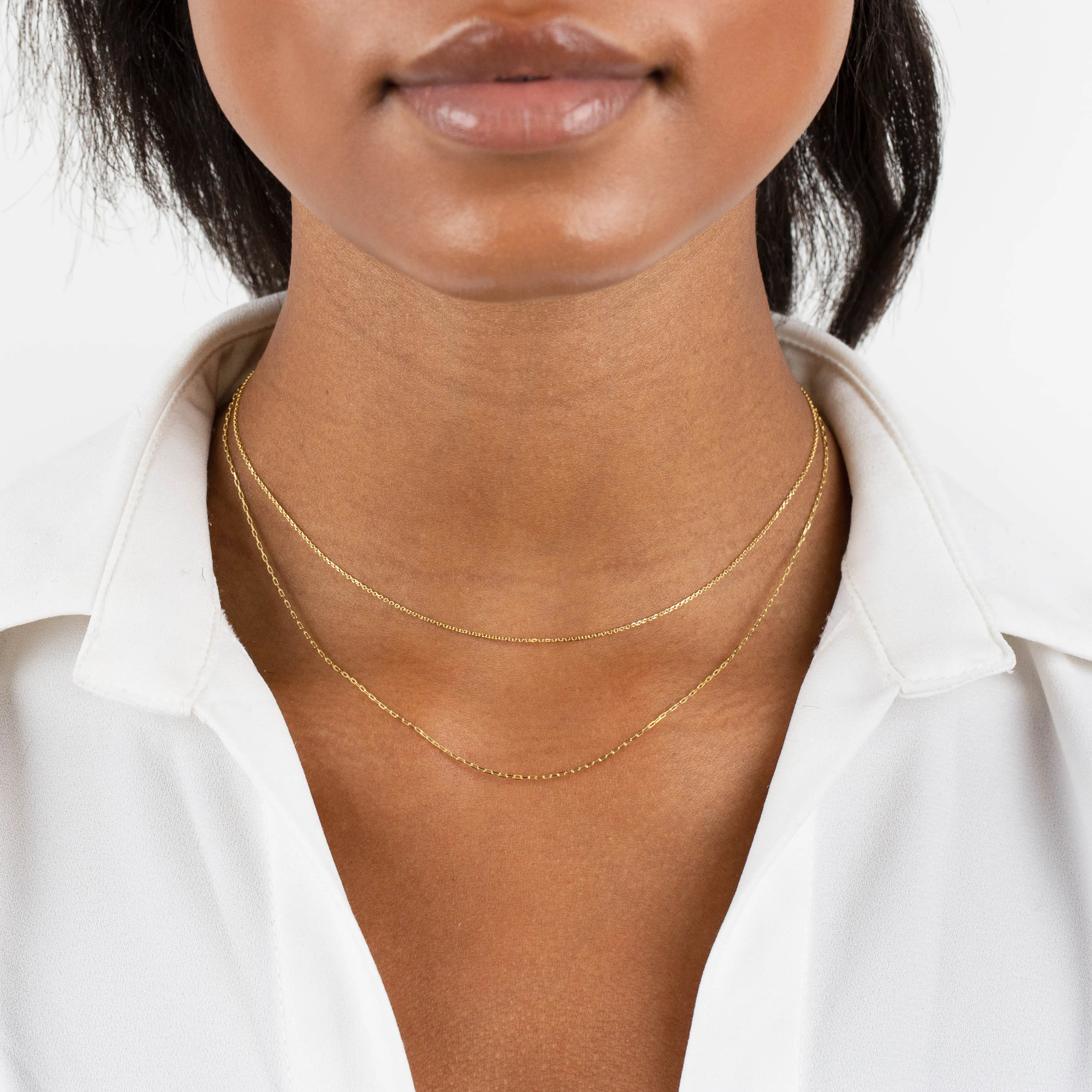 Dainty Cable Chain Necklace 14K sold by Adina Eden's product image thumbnail 3