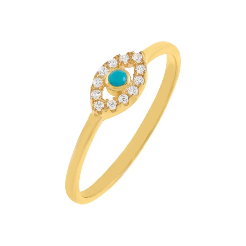 CZ Evil Eye Ring sold by Adina Eden's