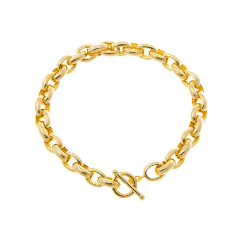 Chunky Chain Link Toggle Bracelet sold by Adina Eden's