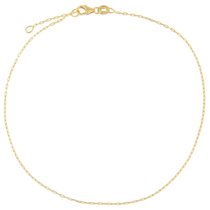 XS Link Chain Anklet 14K sold by Adina Eden's