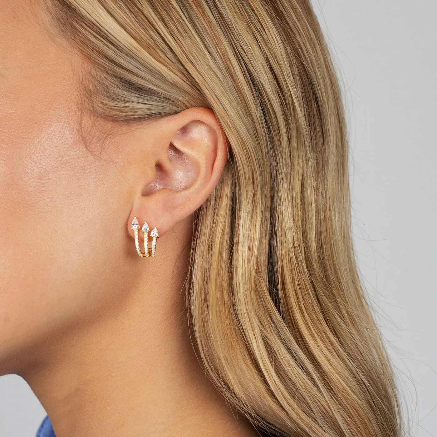 Teardrop Cage Stud Earring sold by Adina Eden's product image thumbnail 2