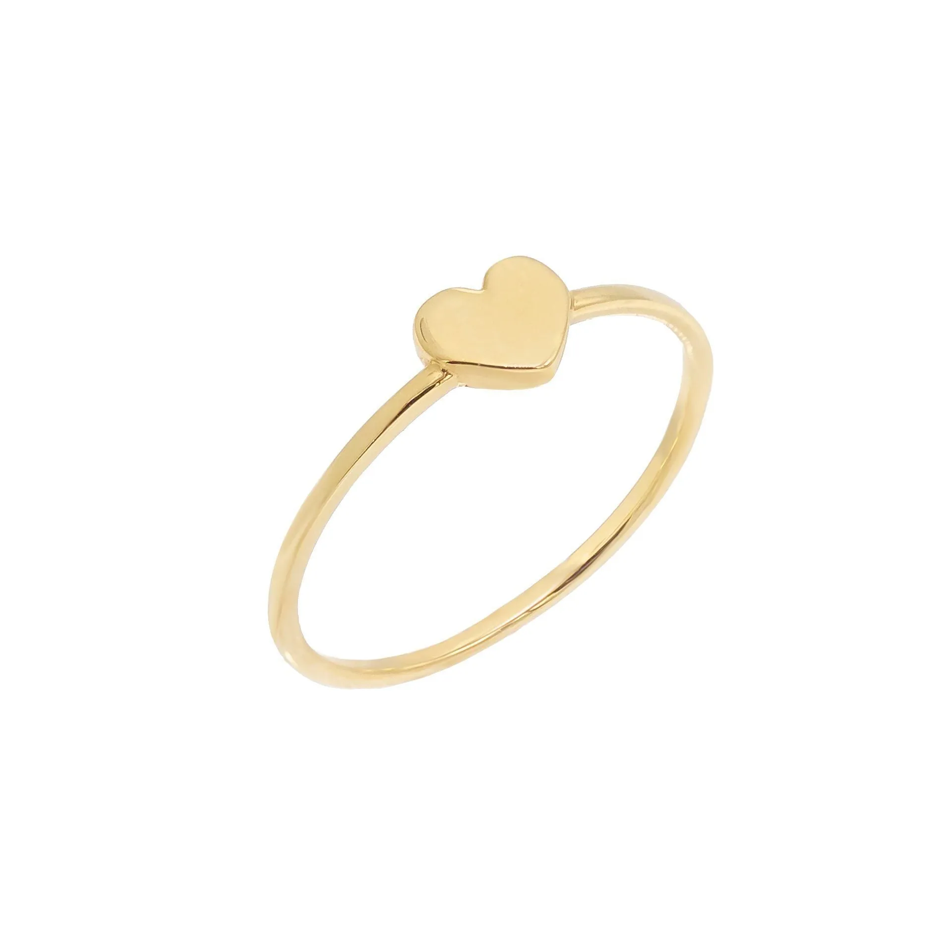Engraved Heart Ring 14K sold by Adina Eden's