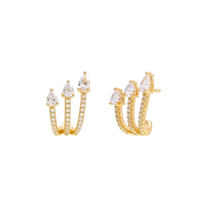 Teardrop Cage Stud Earring sold by Adina Eden's