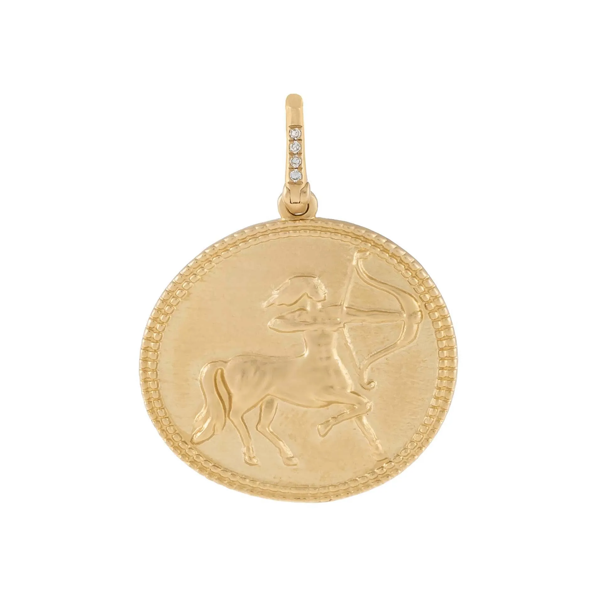Diamond Warrior Coin Charm 14K sold by Adina Eden's
