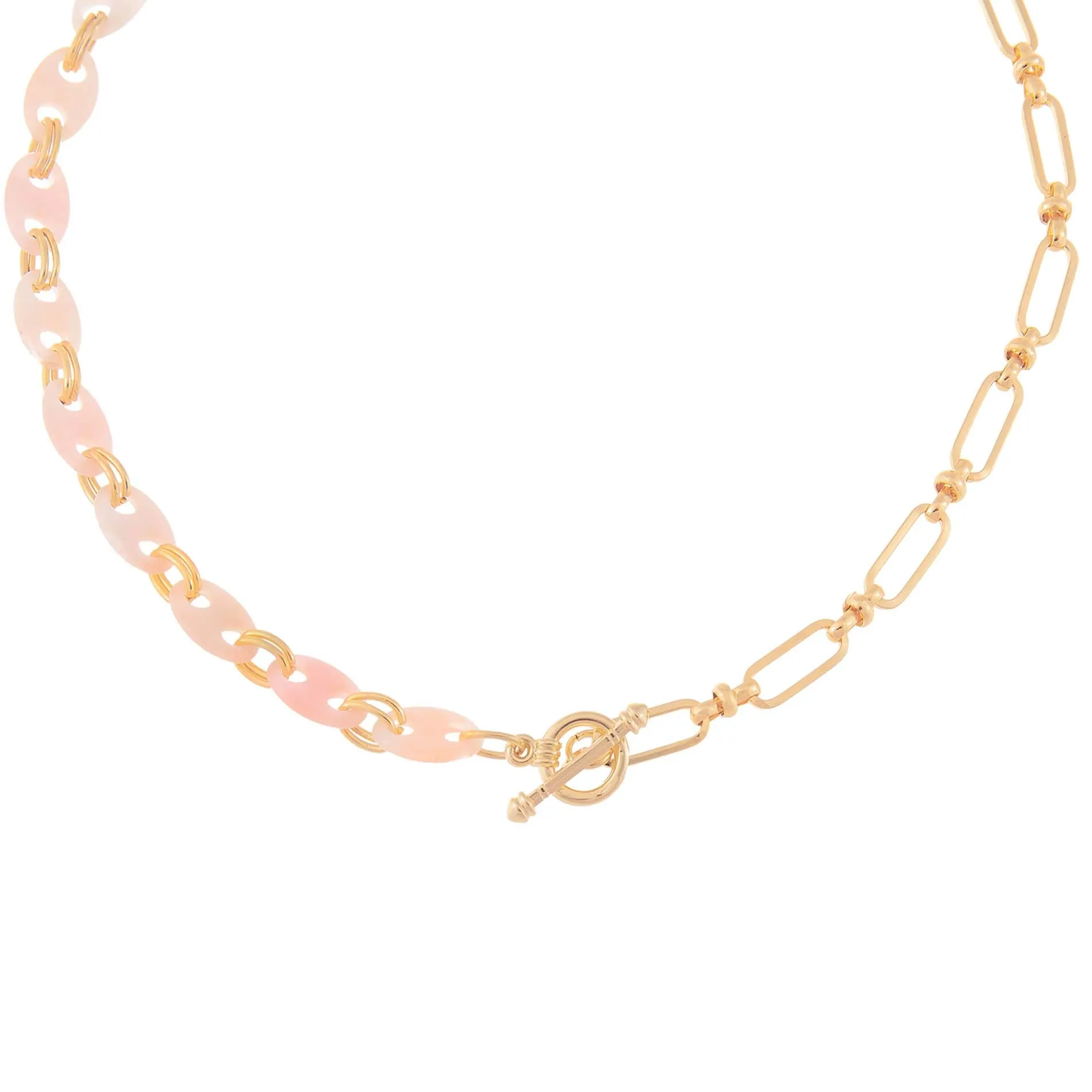 Mariner X Oval Link Toggle Necklace sold by Adina Eden's product image thumbnail 5