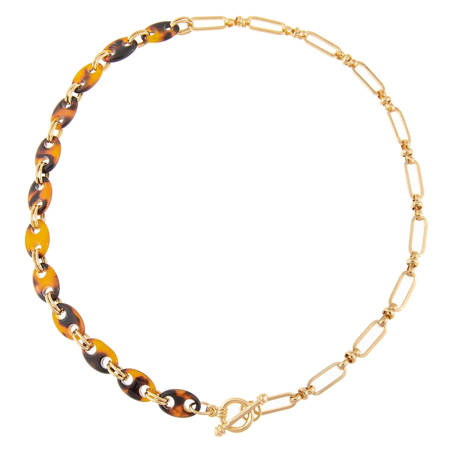 Mariner X Oval Link Toggle Necklace sold by Adina Eden's product image thumbnail 2