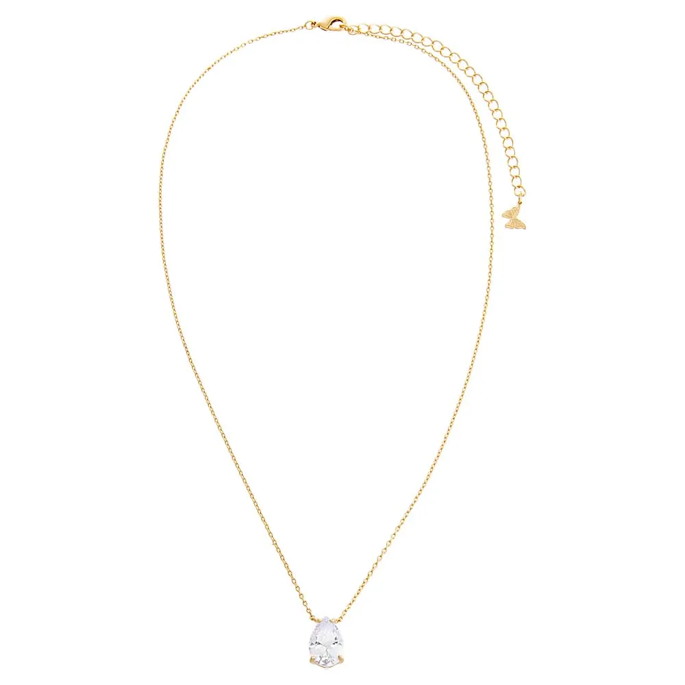 CZ Pear Shape Pendant Necklace sold by Adina Eden's product image thumbnail 3
