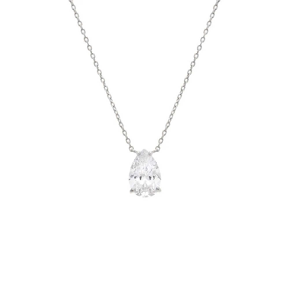 CZ Pear Shape Pendant Necklace sold by Adina Eden's product image thumbnail 5