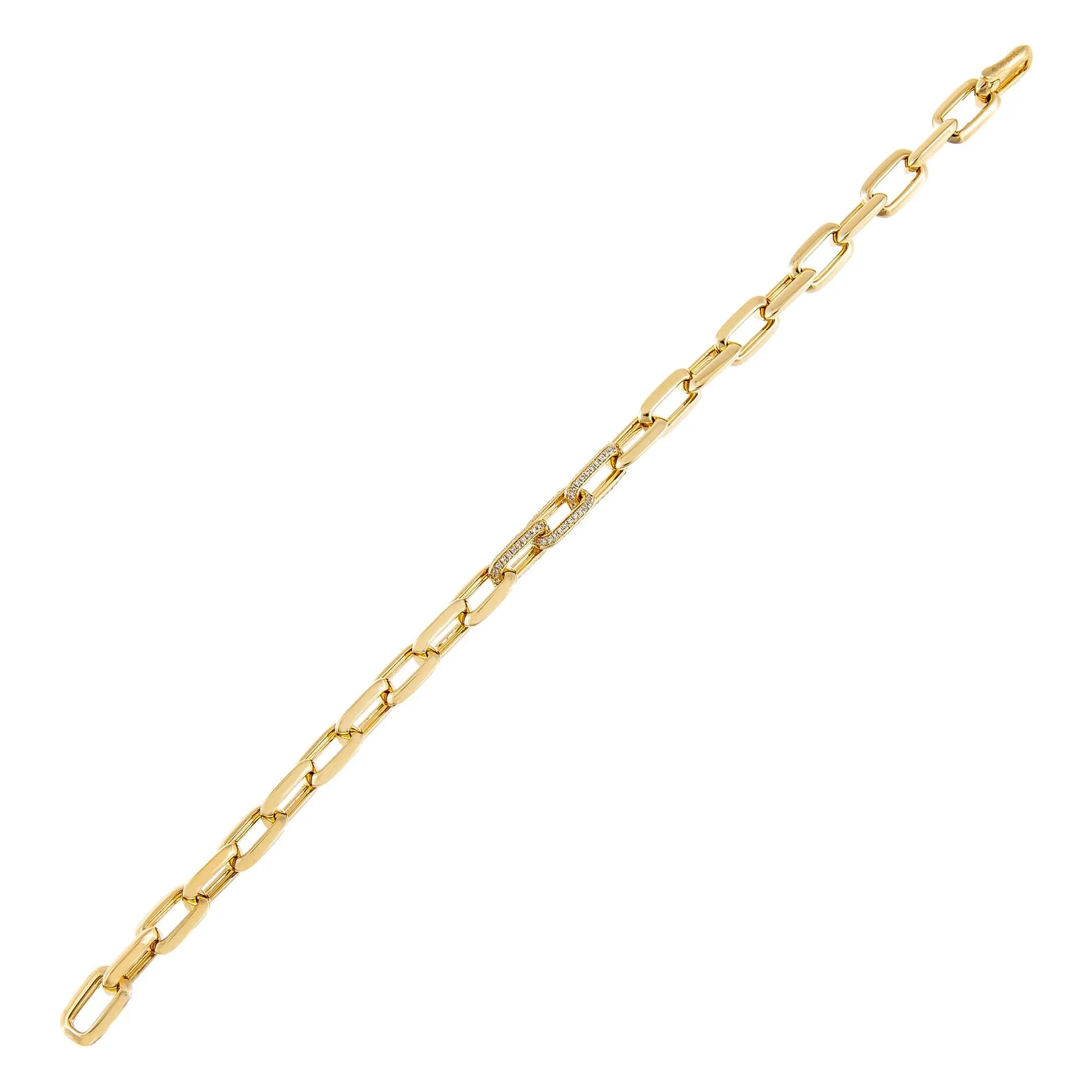 Diamond Box Link Bracelet 14K sold by Adina Eden's