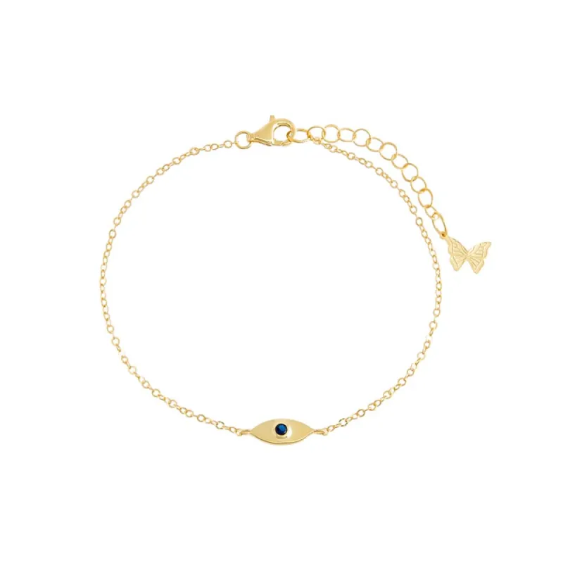 Mini CZ Evil Eye Bracelet sold by Adina Eden's