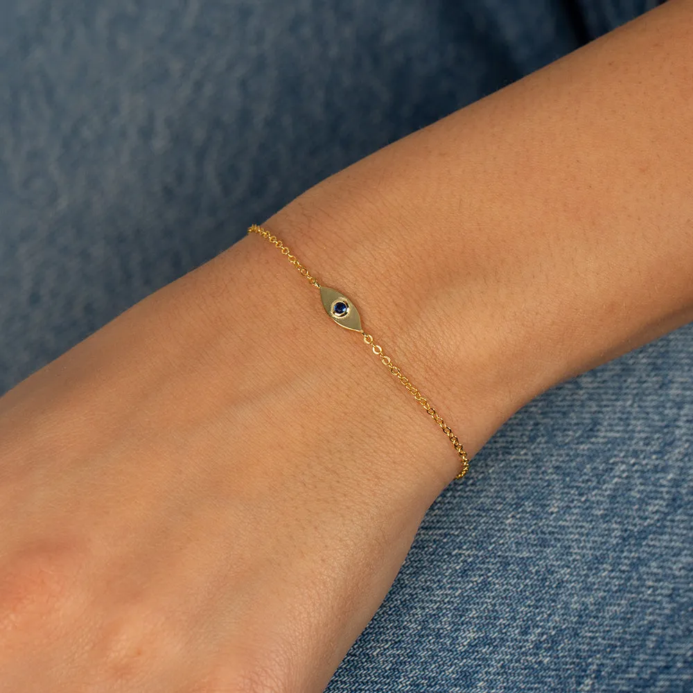 Mini CZ Evil Eye Bracelet sold by Adina Eden's product image thumbnail 2