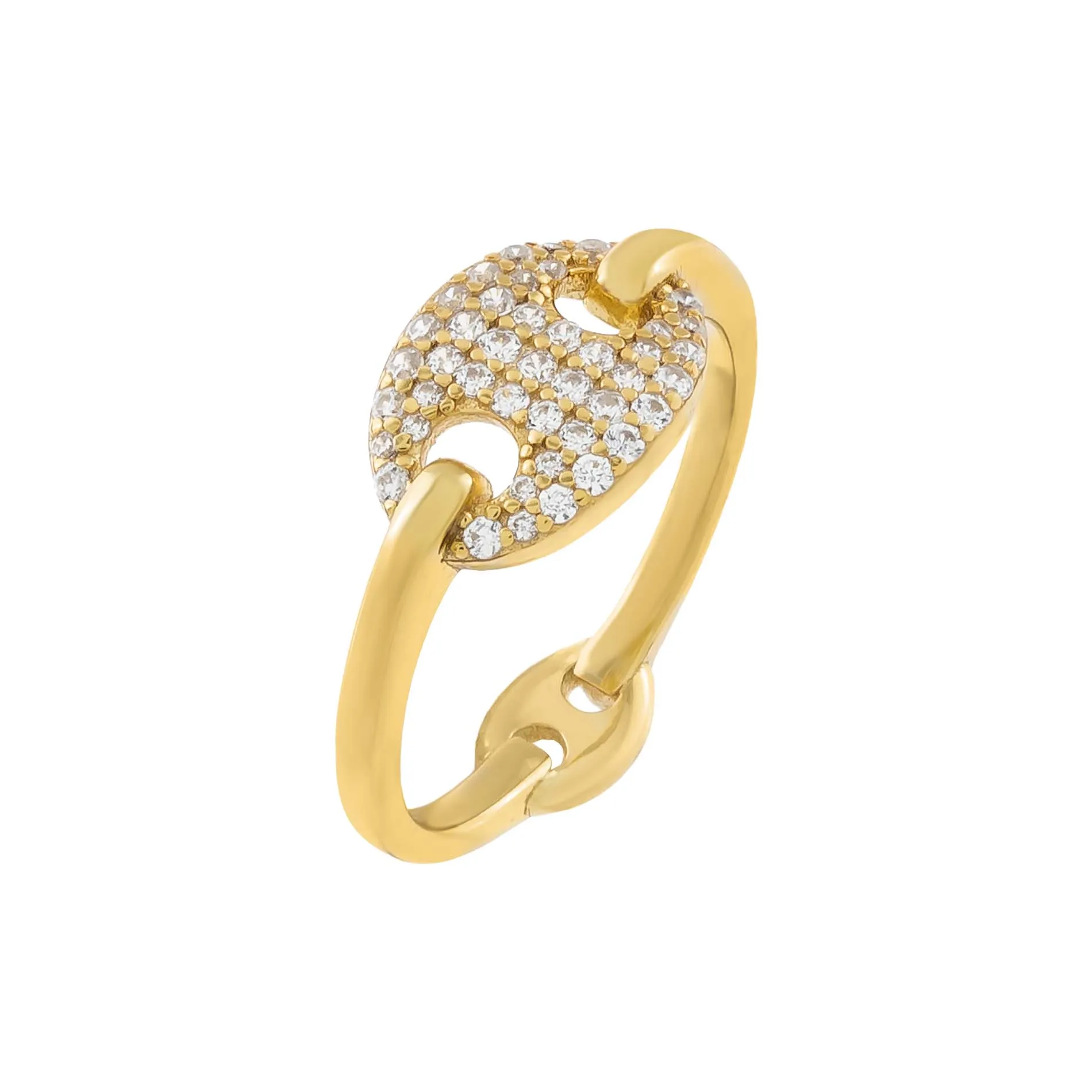 Large CZ Mariner Link Ring sold by Adina Eden's