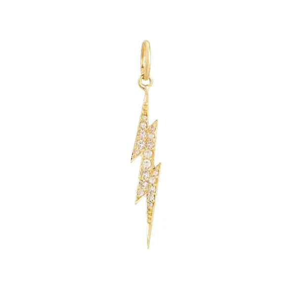 Diamond Lightning Bolt Charm 14K sold by Adina Eden's