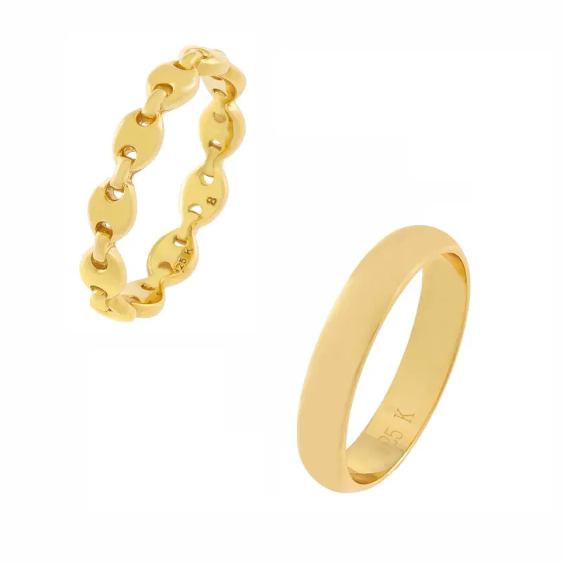 The Solid Bold Ring Combo Set sold by Adina Eden's