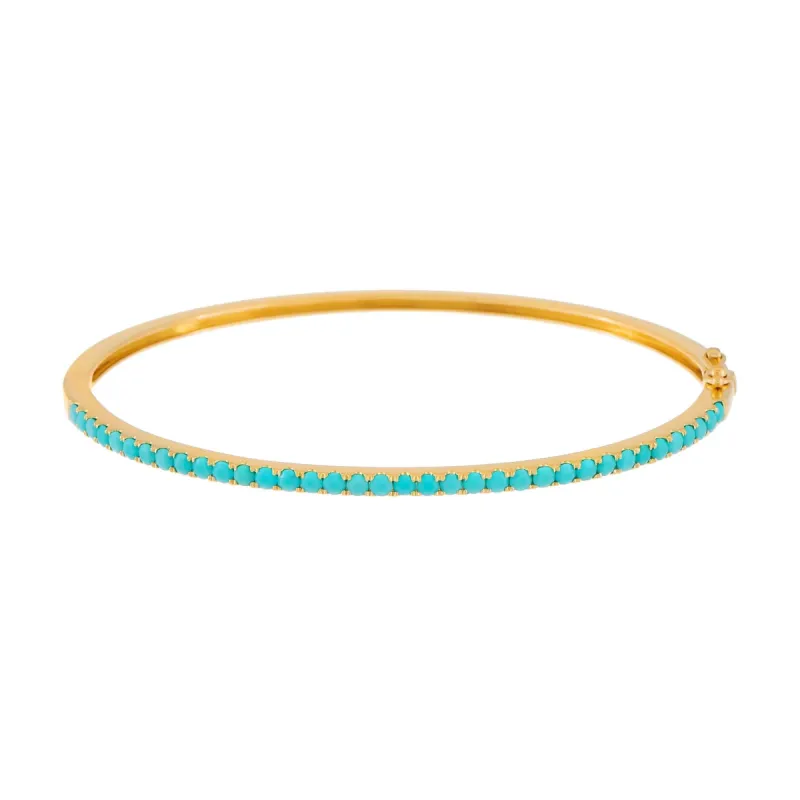 Turquoise Bangle 14K sold by Adina Eden's