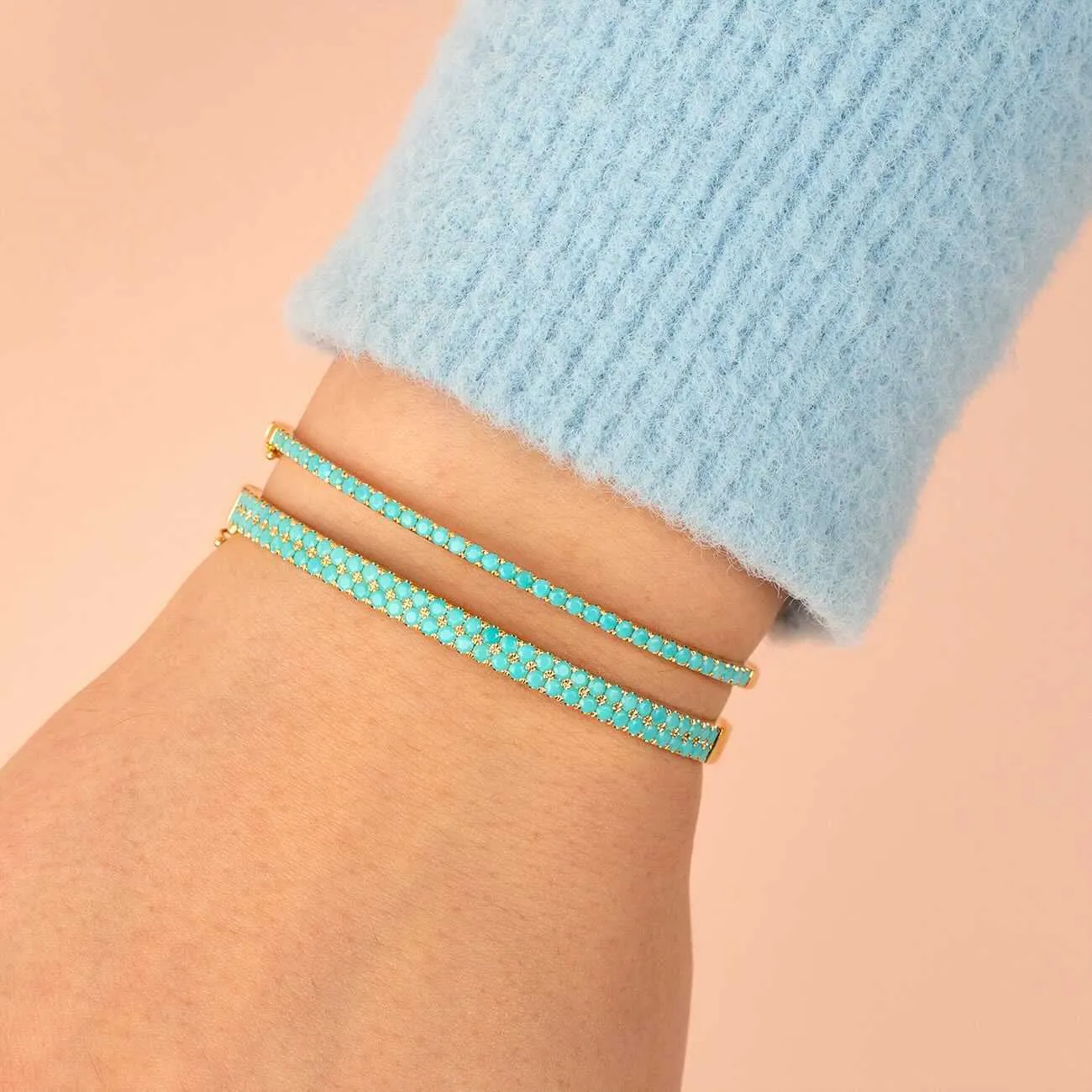 Turquoise Bangle 14K sold by Adina Eden's product image thumbnail 2